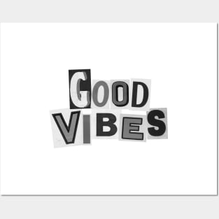 Good Vibes Newspaper Quote Posters and Art